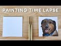 Mini dog portrait  smooth jazz music  alla prima oil painting