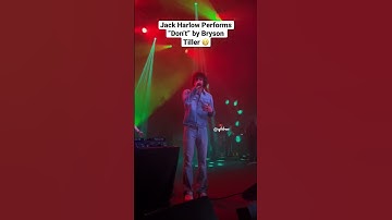 Thumbnail of Jack Harlow SINGS Don’t by Bryson Tiller #shorts
