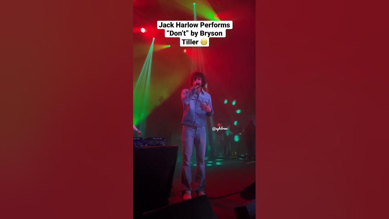 Jack Harlow SINGS Don’t by Bryson Tiller #shorts