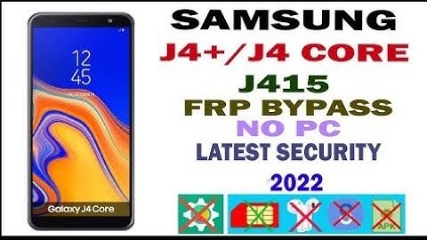 Samsung J4 Core J410 FRP BYPASS 2022/Unlock Google Account || New Method 100% Working