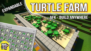 Turtle Farm AFK Scute Eggs Seagrass | Minecraft Farm Tutorial | BEDROCK MCPE XBOX PS SWITCH