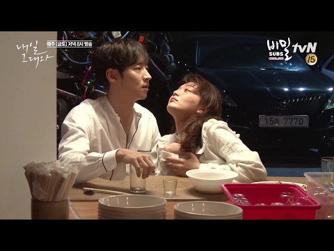 [BIMIL SUBS] Tomorrow With You Ep.3 BTS | Full bloom Shin Min Ah Le Je Hoon snack cart date(?)