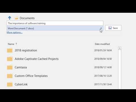 Video: How To Save A Document In A Different Format