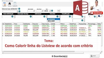 Como Colorir Linha do Listview no BD Access | Colorir Linha do LISTVIEW
