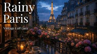 Rainy Paris ☔ Cozy Café LoFi Jazz & Rain Sounds | Sleep, Study, Relax screenshot 4