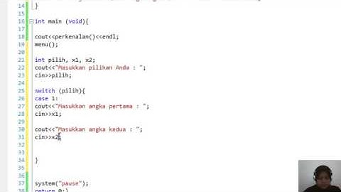Fungsi dengan nilai balik, tanpa nilai balik dan fungsi dengan parameter pemrograman C++.mp4