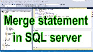 Merge statement in SQL server