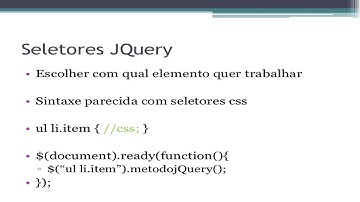 Curso Desenvolvimento de Sites: JavaScript  - Seletores Jquery - Cursos CPT