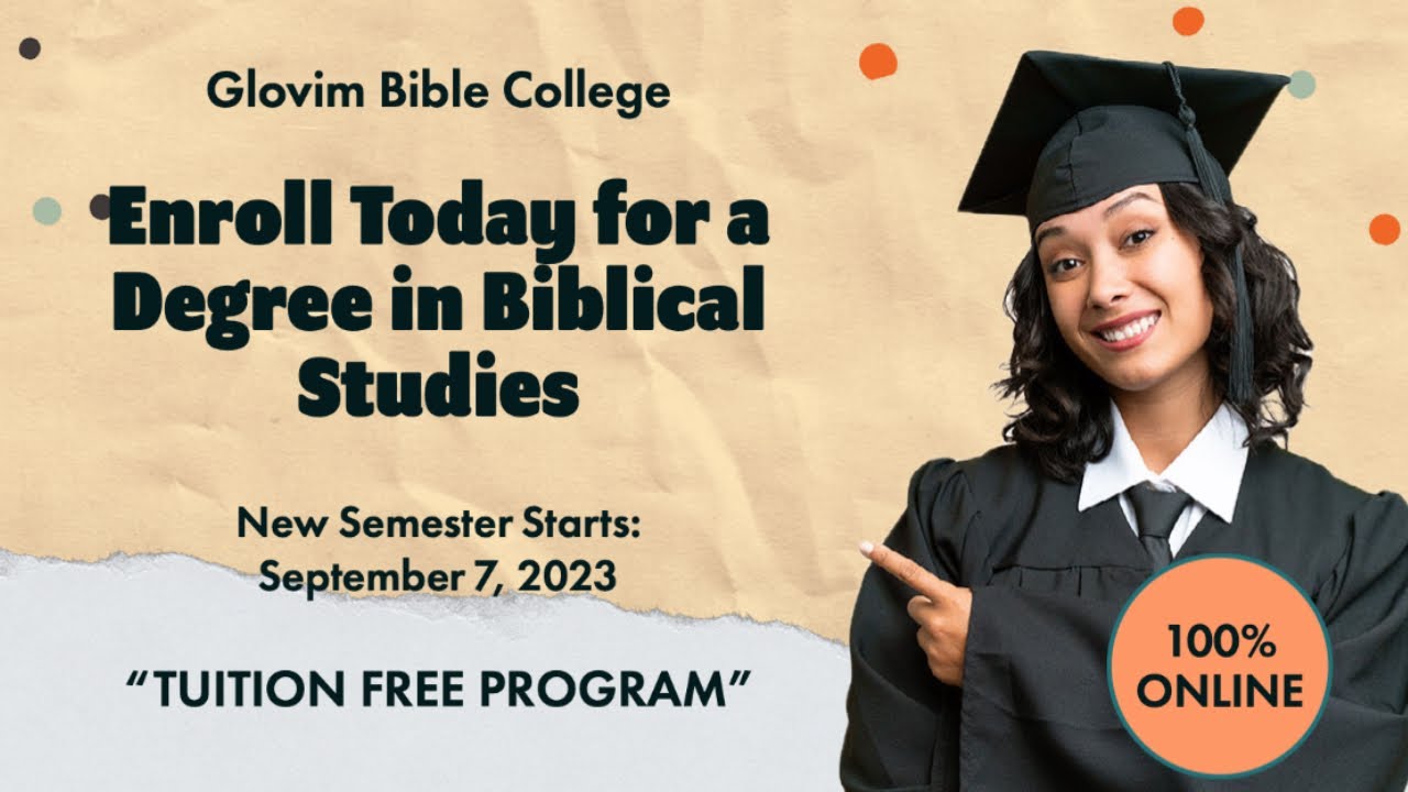 Free Tuition Program at Glovim Bible College. Pursue Your Calling