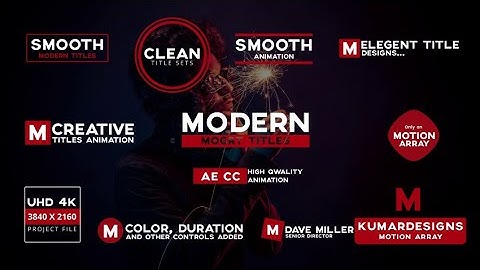 12 Minimal Titles Motion Graphics Templates