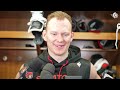 Brady Tkachuk, Jake Sanderson, Travis Green Pregame Media vs DET
