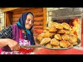 Preparing a lot of tasty traditional azerbaijani desserts in the village house