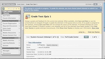 BbLearn: Resetting a Test Submission (Clear Attempt)