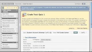 BbLearn: Resetting a Test Submission (Clear Attempt)