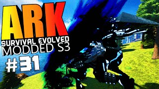 Ark Survival Evolved - Primordius Dragon Vs All Wardens, Giga Laser Modded Ark Mods Gameplay