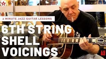 2 Minute Jazz Guitar Lessons #1: 6th String Root Chords, with diagrams