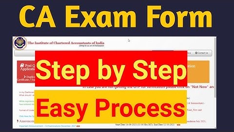 How To Fill ICAI Exam Form Online || Step by Step CA exam form || Easy Process of CA Exam Form ||
