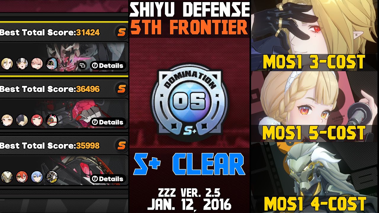 M0S1 Hugo & M0S1 Alice & M0S1 Banyue | Shiyu Defense 5th Frontier S+ |  Zenless Zone Zero Ver. 2.5