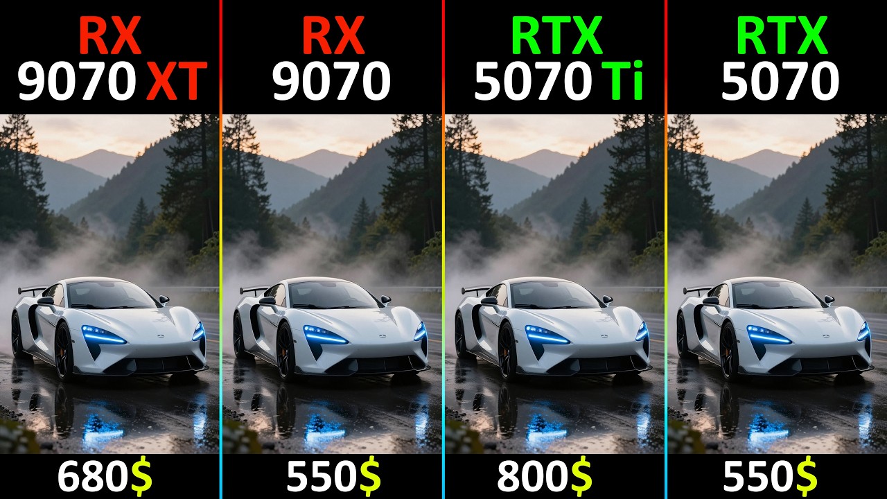 RX 9070 XT vs RX 9070 vs RTX 5070 Ti vs RTX 5070 TEST IN 10 GAMES - R7 ...