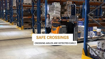 Autonomous low level order picker STILL OPX iGo neo - safety in cross aisles