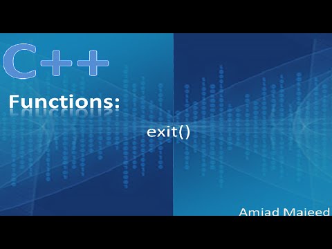 C++ | Programming Fundamentals| Functions| exit() | - YouTube