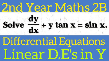 Inter 2nd Year Maths 2B||problem on linear Differential Equations In y in Telugu@maths naresh eclass