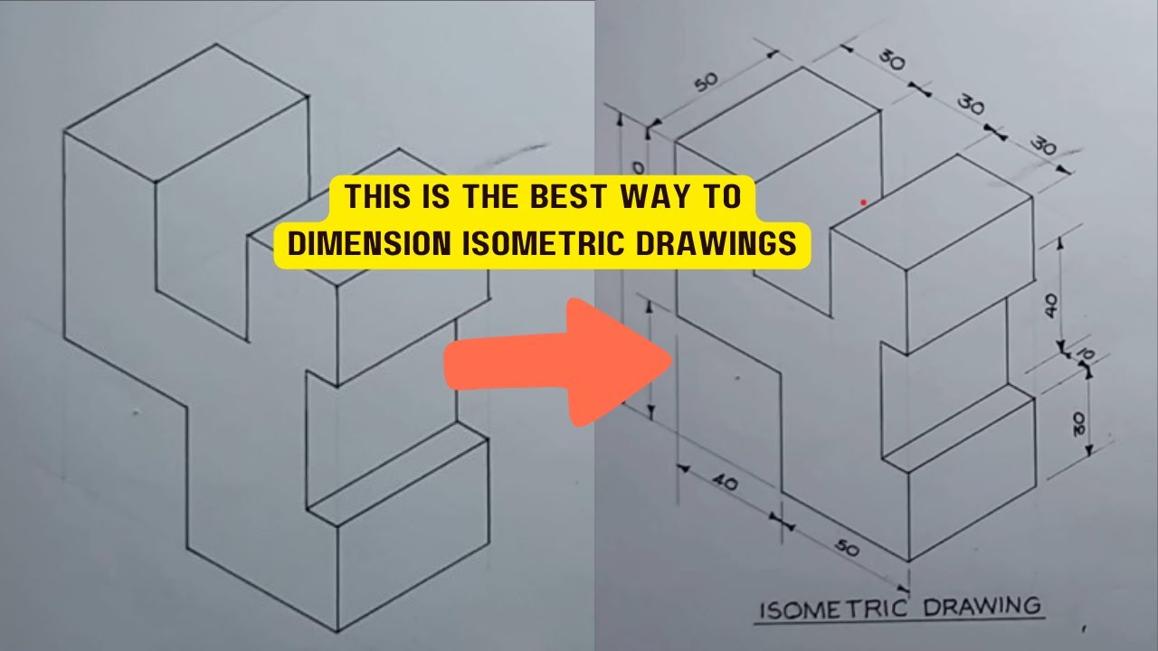 Best way to dimension an isometric drawing #engineeringdrawing # ...