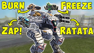 4 Mixed Weapons FREAK RAVEN Setup - War Robots Mk2 Fun Gameplay WR