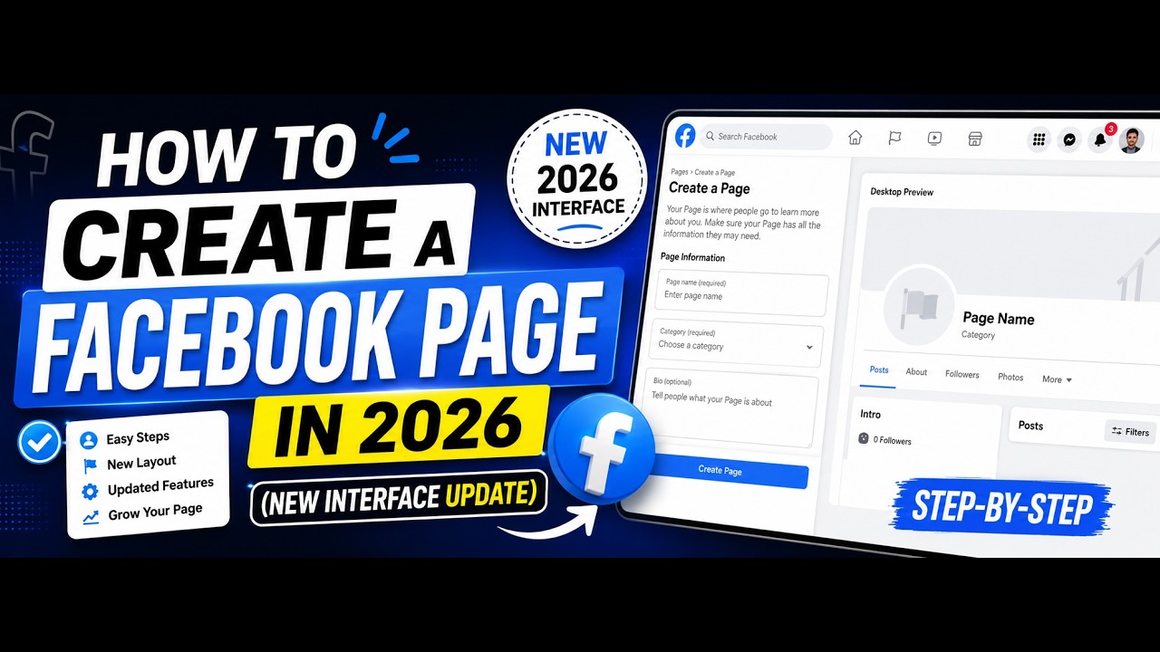 How to Create a Facebook Page in 2026 (New Interface Update) - YouTube