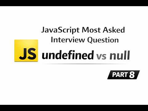 null vs undefined in JavaScript | JavaScript Interview Questions Part 8 #javascript #coding