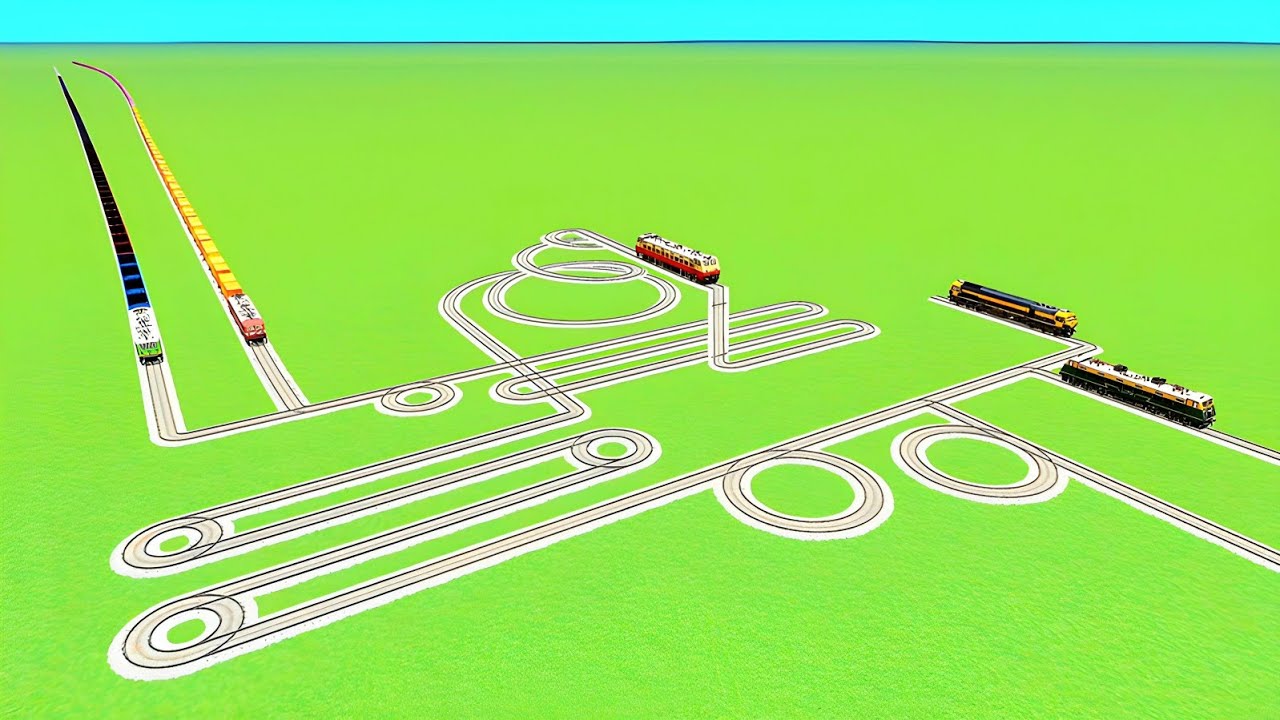 💖 FACE TO FACE SAME ON TRACK TRAIN CROSSIN CIRCLE🚫UTRUN TRACKS RAILWORK BEANG DRIVE