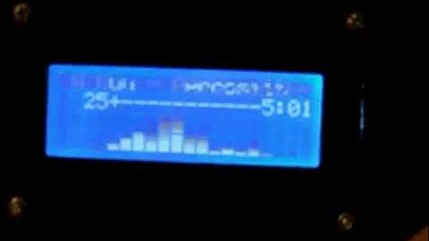 20x4 LCD Spectrum analyzer and system stats.
