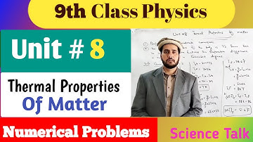Unit no  8 Thermal Properties Of Matter Numerical Problems