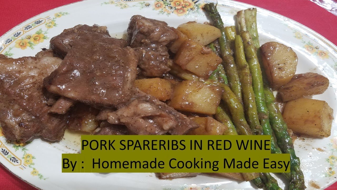 Red Wine Short Ribs with Potatoes and Asparagus
