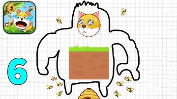 How to save a puppy from a bee? - Save The Dog - Draw to Save - Gameplay Walkthrough(iOS,Android)#6