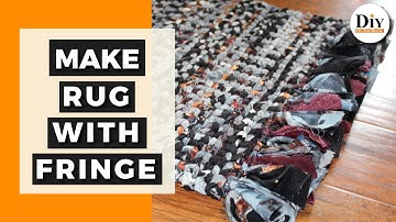 How to Make a Rug Out of Fabric | How To Weave a Rag Rug With Fringe Bottom