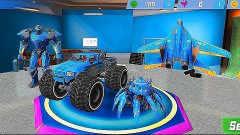 Monster Truck Car Robot Jet Transform War of City - Android Gameplay