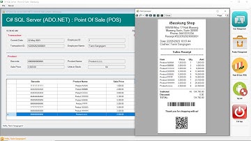 แนะนำโปรแกรม POS ขายสินค้า ตัด Stock ออกใบเสร็จ | C# กับ SQL Server