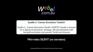 MINI VIDEO: SysML: Cameo Simulation Toolkit: HOWTO Timeout for a send/receive in StructuredActivity