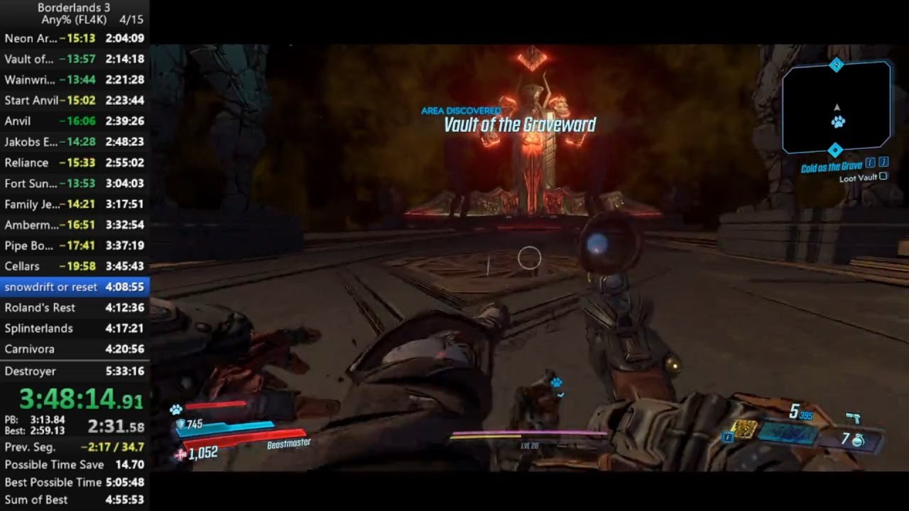 Borderlands 3 Any% FL4K speedrun in 