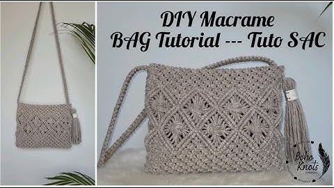 DIY Macrame Bag Tutorial EN-FR Tuto Sac en macramé | #6