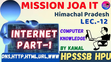 INTERNET-1 || JOA IT CRASH COURSE || HPSSSB || HPU || CSKHPKV|| PART -12