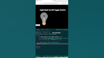 Light Bulb On and Off Toggle Switch Html & Javascript
