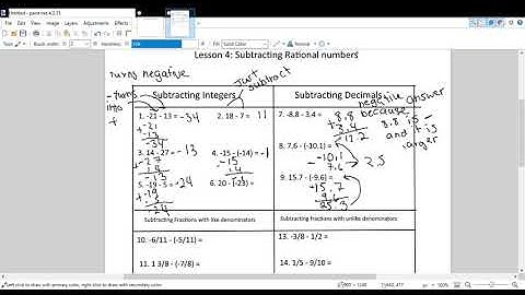 Lesson 4: Subtracting Rational Numbers