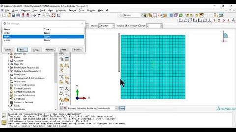 Example 3.4.b How to edit the model database .cae in Abaqus and how to regenerate the node sets