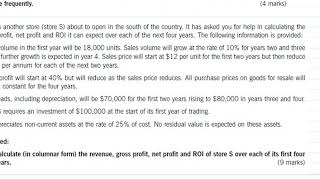 D08 Q#1   Return on investment and performance measurement part 1 -  27min 51sec   acca f5