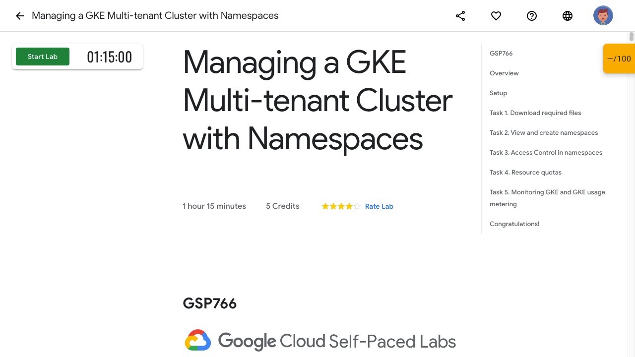 Managing a GKE Multi tenant Cluster with Namespaces GSP766 - YouTube
