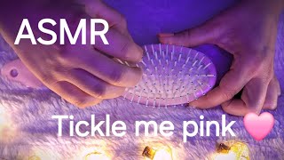 ASMR pink triggers 💕 nail tapping, no talking