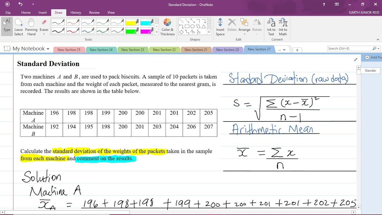 CAPE Integrated Mathematics - Module 2: Statistics - Standard Deviation ...