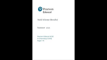 2025 Pearson EDEXCEL GCSE Chemistry Mark Scheme Paper 1 1ch0 1h